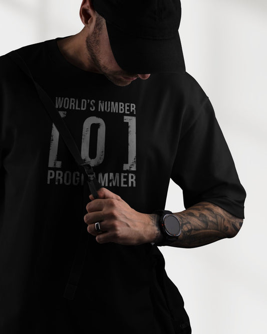I Am First Programmer 0 Index Oversized Black Men
