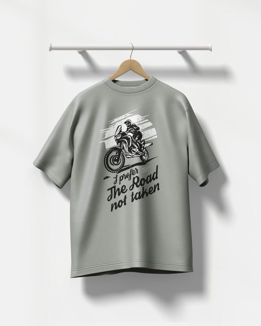 I Prefer Road Taken Travel Oversized T Shirt
