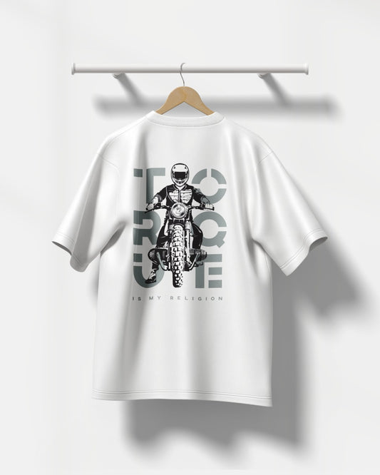 Travel Lover White Oversized T Shirt