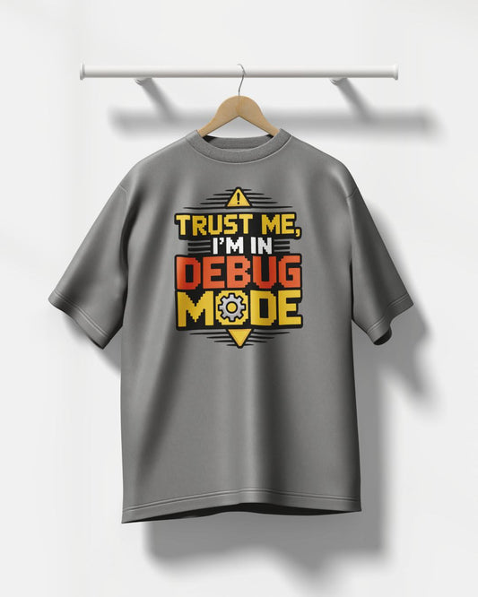 Trust Me Coder Grey Oversized T Shirt